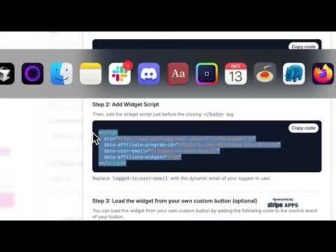 Referral Widget — Add Affiliate Signup to Your Site